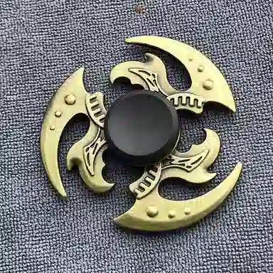 乐智由我 减压指尖陀螺古铜手指旋转陀螺手动合金解压 玩具