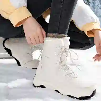 祥冠 防滑耐磨 高筒 雪地靴 男女同款
