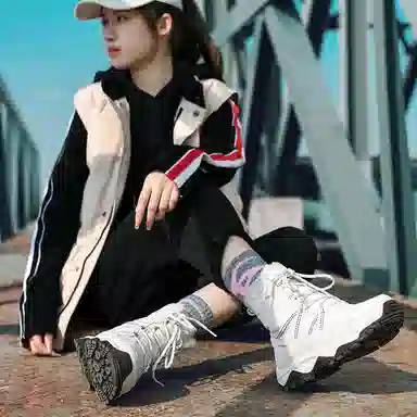 祥冠 防水防滑耐磨保暖棉 高筒 雪地靴 男女同款