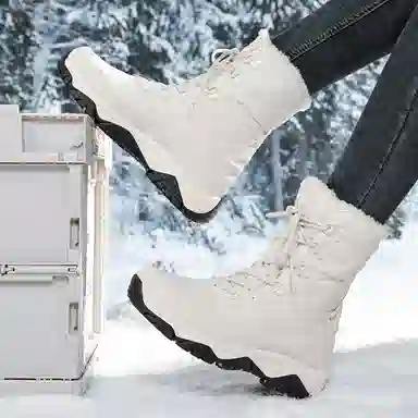 祥冠 防滑耐磨 高筒 雪地靴 男女同款