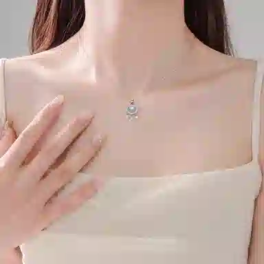 【S925银 锁住平安】 福韵金 锁星芒新中式国潮星星闪耀轻奢贵气精致优雅气质小众设计日常通勤百搭 琉璃 项链 女款