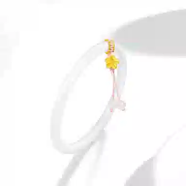 【999足金纯金 桃之夭夭】 福韵金 六桂福 桃花流苏转运珠新中式手饰国潮轻奢高级优雅气质甜美温柔招财招桃花简约高级 玉髓 手镯 女款