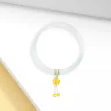 【999足金纯金 好运莲莲】 福韵金 六桂福 莲花新中式流苏转运手饰轻奢精致简约高级温婉优雅大气时来运转诸事顺利百搭 玉髓 手镯 女款