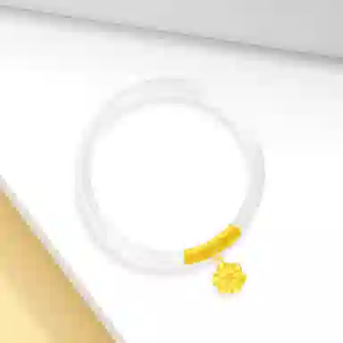 【999足金纯金 好运莲莲】 福韵金 六桂福 莲花新中式国风国潮时来运转诸事顺利轻奢温婉简约高级贵气时尚百搭 玉髓 手镯 女款