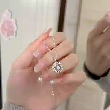 【 纯银999 蓝桉与鸟 福韵金 】六桂福珠宝 梦幻灵动吊坠轻奢森系精致闪耀简约小清新小众设计高级优雅日常百搭锁骨链 琉璃 足银项链 女款