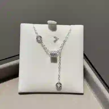 【S999足银丨托帕石丨赠告白卡片】 福韵金 六桂福珠宝 幸运小蛮腰流苏轻奢精致时尚转运珠优雅气质个性高级简约百搭好运 纯银 项链 女款