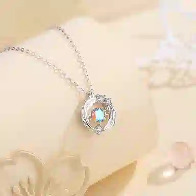 【免费刻字 S925银】六桂福 福韵金 羽你相伴项链 天使之羽小众轻奢可爱女生甜美 银 锁骨链 男女同款情侣款