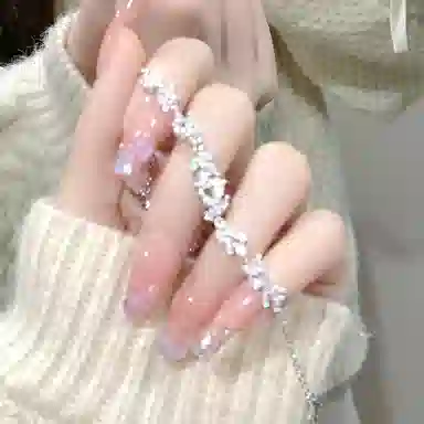 【 999纯银丨满钻爆闪 福韵金 】六桂福珠宝 紫藤花微笑宝石花朵轻奢浪漫小众设计在逃公主高级甜美温柔气质百搭百搭好运 足银 手链 女款