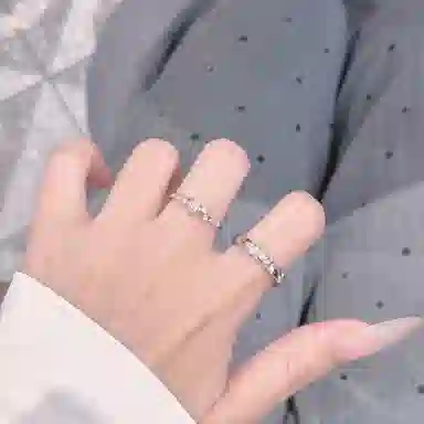 【纯银999丨免费定制刻字丨赠七.夕告白礼卡片】 福韵金 六桂福珠宝 恋爱频率对戒璀璨闪耀星星轻奢浪漫约会 足银 戒指 男女同款情侣款