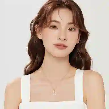 【高品质 S925银】六桂福 福气平安扣新中式福牌如意吊坠银镶玉时尚锁骨链显白清冷如意转运平安聚财纳福 福韵金 好运 玉髓 玉石项链 女款