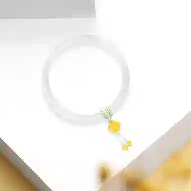 【999足金纯金 好运莲莲】 福韵金 六桂福 莲花新中式流苏转运手饰轻奢精致简约高级温婉优雅大气时来运转诸事顺利百搭 玉髓 手镯 女款