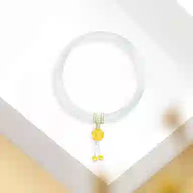 【999足金纯金 好运莲莲】 福韵金 六桂福 莲花新中式流苏转运手饰轻奢精致简约高级温婉优雅大气时来运转诸事顺利百搭 玉髓 手镯 女款