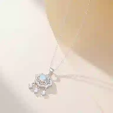 【S925银 锁住平安】 福韵金 锁星芒新中式国潮星星闪耀轻奢贵气精致优雅气质小众设计日常通勤百搭 琉璃 项链 女款