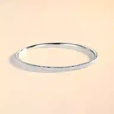 【通体S999足银 可免费定制刻字 】六桂福珠宝 福韵金 三生三世古风冷淡风气质简约小众沙面蛇年本命年转运好运 纯银 手镯 男女同款情侣款