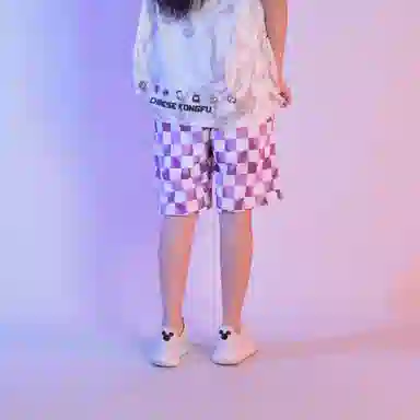 FireMonkey Digital Letter Sleeveless Top & Basketball Shorts Set Magenta