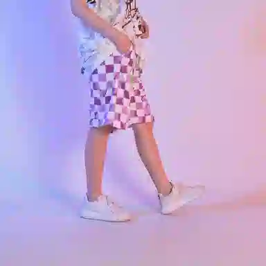 FireMonkey Digital Letter Sleeveless Top & Basketball Shorts Set Magenta