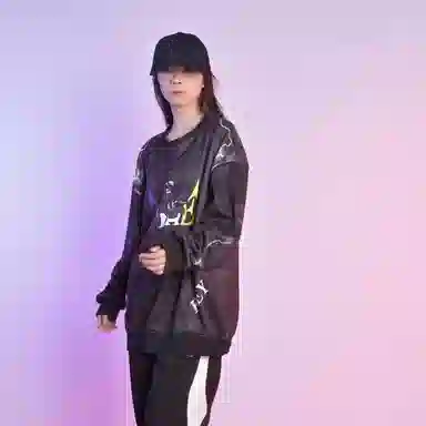 FireMonkey Hand-Painted Cartoon Letter Sweatshirt