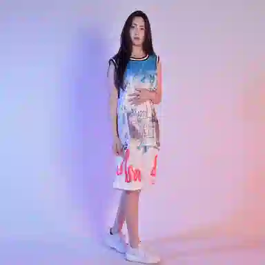 FireMonkey Cartoon Print Basketball Shorts White Blue