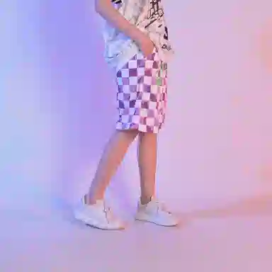 FireMonkey Digital Letter Sleeveless Top & Basketball Shorts Set Magenta