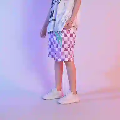 FireMonkey Digital Letter Sleeveless Top & Basketball Shorts Set Magenta