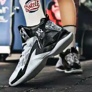 BIANSULONG Classic Mid Basketball Shoes White Black