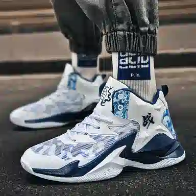 BIANSULONG Classic Mid Basketball Shoes White Black