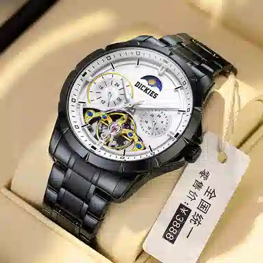 Dickies DK Watch Mechanical Steel Strap White Dial