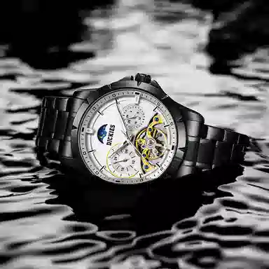 Dickies DK Watch Mechanical Steel Strap White Dial