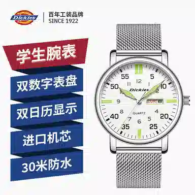Dickies Quartz Watch Silver Dial