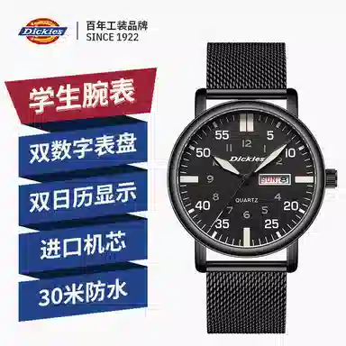 Dickies Quartz Watch Silver Dial