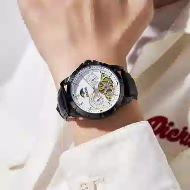 Dickies DK Watch Mechanical Steel Strap White Dial