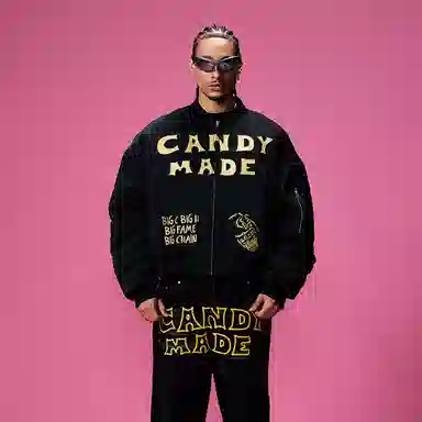 Candymade haus x CoupleHunnid Embroidered Flight Jacket