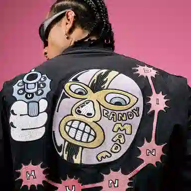 Candymade haus x CoupleHunnid Embroidered Flight Jacket