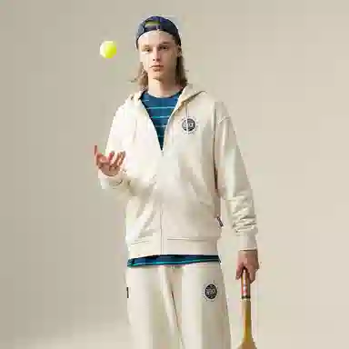 Reebok Hooded Zip Jacket Beige