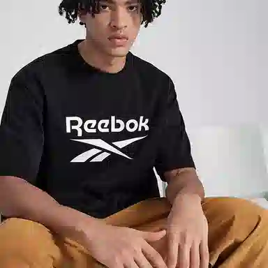 Reebok Logo Print T-Shirt Black