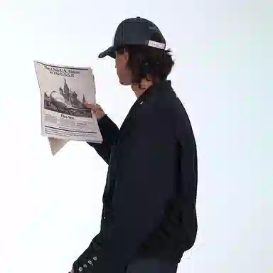 C2H4 Black Washed Blazer