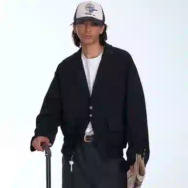 C2H4 Black Washed Blazer