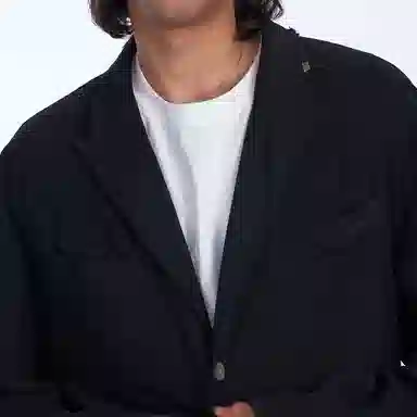 C2H4 Black Washed Blazer