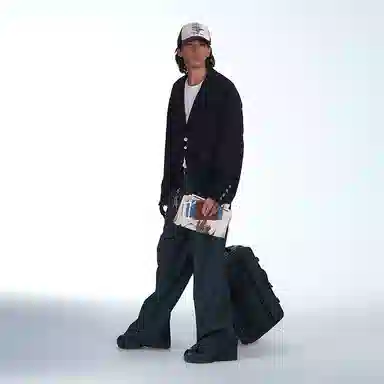 C2H4 Black Washed Blazer