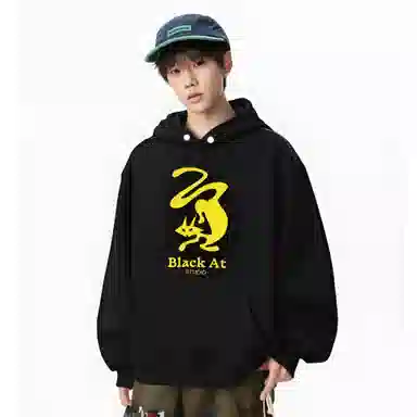 BLACK AT LOGO