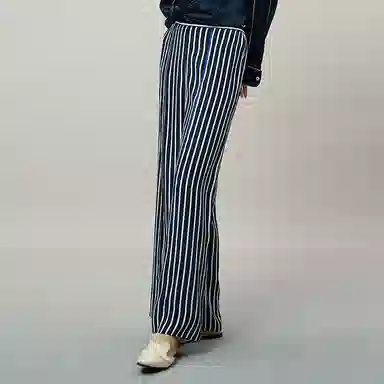 桑罗 桑罗阔腿裤时尚条纹舒适长裤睡裤 男女同款