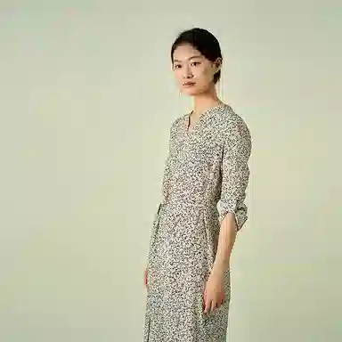 桑罗 迎春花长袖舒适透气极简睡裙 女款