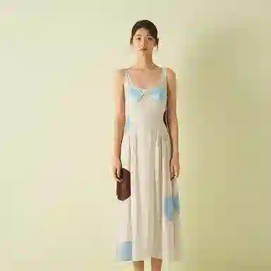 桑罗 真丝轻礼服裙睡裙 女款 美拉德波点