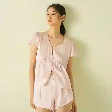 桑罗 短袖短裤甜美外穿家居服睡衣套装 女款 礼盒装