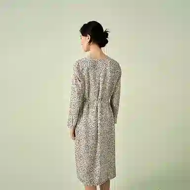 桑罗 迎春花长袖舒适透气极简睡裙 女款