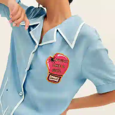 桑罗  自在凉感不易皱真丝睡衣套装 桑蚕丝 家居套装 女士 鸢尾蓝