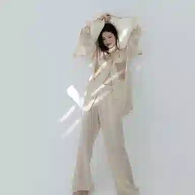 桑罗 真丝睡衣家居套装流苏设计休闲 翻领 可外穿派对家居服 女款