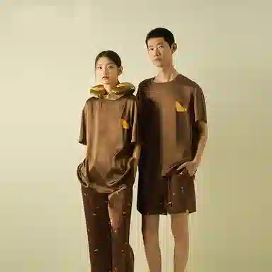 桑罗 无性别桑蚕丝可外穿情侣家居服睡衣上装 男女同款