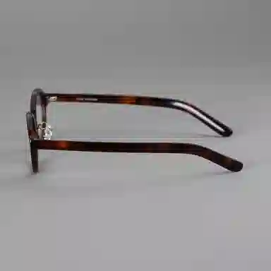 【可配度数】 青雉作 法式浪漫大脸独立鼻托书呆子眼镜复古文艺猫眼近视镜框粗框塌鼻梁 意大利板材 椭圆形 光学镜架 女款 深玳瑁色 黑色