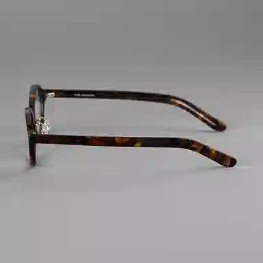 【可配度数】 青雉作 法式浪漫大脸独立鼻托书呆子眼镜复古文艺猫眼近视镜框粗框塌鼻梁 意大利板材 椭圆形 光学镜架 女款 深玳瑁色 黑色